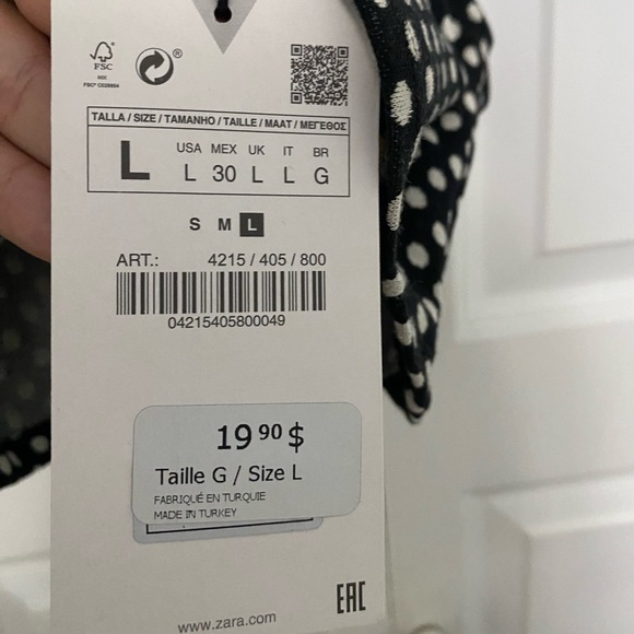 NWT- Zara cropped jacquard top - Picture 4 of 4